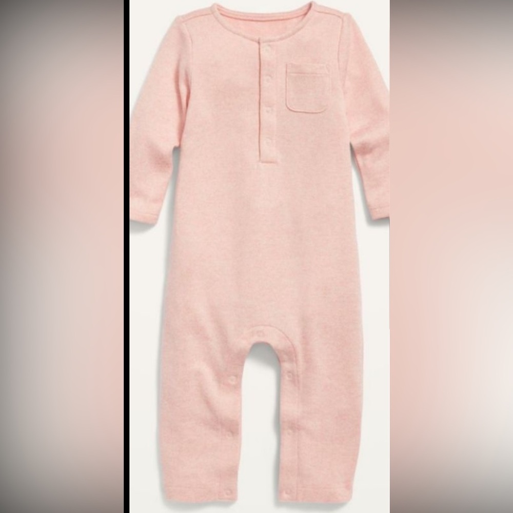Super Soft Henley Romper 3-6m six months, baby girl outfit one piece
